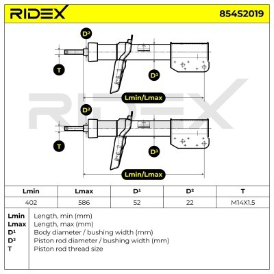 Shock Absorber RIDEX 854S2019 854S2019 - photo 6