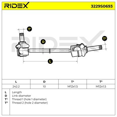 Stabilizer Link RIDEX 3229S0693 3229S0693 - photo 6
