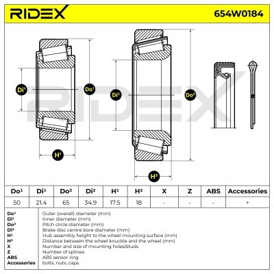 Wheel Bearing RIDEX 654W0184 654W0184 - photo 3