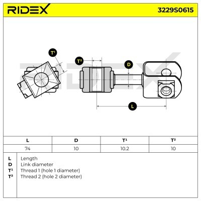Stabilizer Link RIDEX 3229S0615 3229S0615 - photo 5