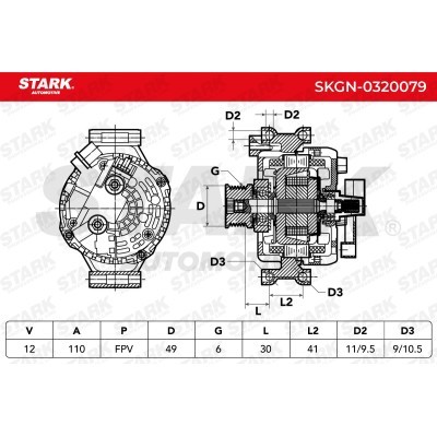 Alternator Stark SKGN-0320079 SKGN-0320079 - photo 7