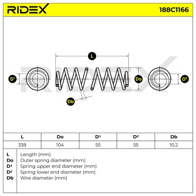 Suspension Spring RIDEX 188C1166 188C1166 - photo 5