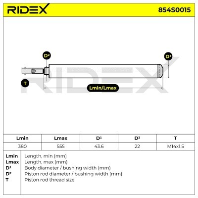 Shock Absorber RIDEX 854S0015 854S0015 - photo 7