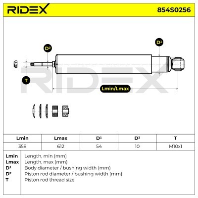 Shock Absorber RIDEX 854S0256 854S0256 - photo 8