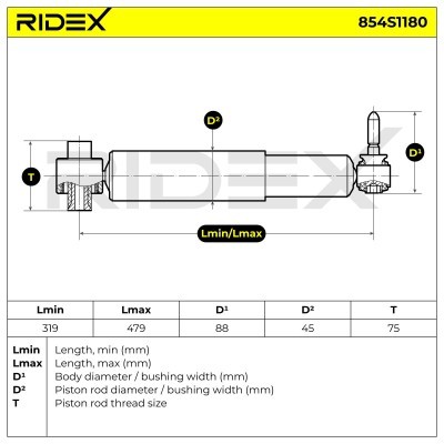 Shock Absorber RIDEX 854S1180 854S1180 - photo 5