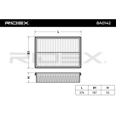 Air Filter RIDEX 8A0142 8A0142 - photo 3