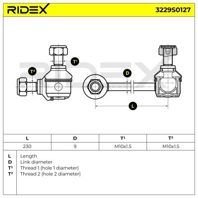 Stabilizer Link RIDEX 3229S0127 3229S0127 - photo 5