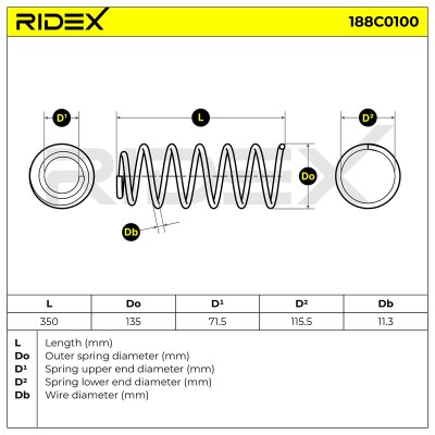 Suspension Spring RIDEX 188C0100 188C0100 - photo 6