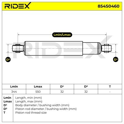 Shock Absorber RIDEX 854S0460 854S0460 - photo 6