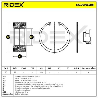 Wheel Bearing RIDEX 654W0386 654W0386 - photo 4