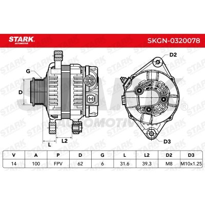 Alternator Stark SKGN-0320078 SKGN-0320078 - photo 6