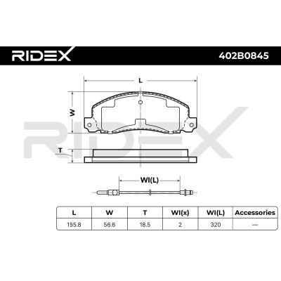 Brake Pads Set RIDEX 402B0845 402B0845 - photo 8