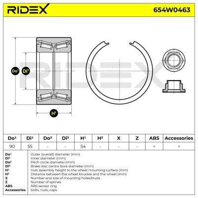 Wheel Bearing RIDEX 654W0463 654W0463 - photo 3