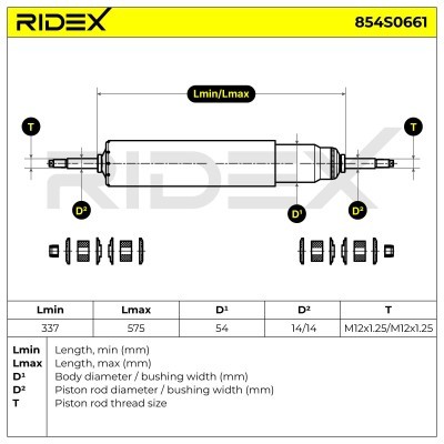 Shock Absorber RIDEX 854S0661 854S0661 - photo 8