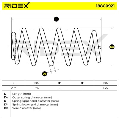 Suspension Spring RIDEX 188C0921 188C0921 - photo 5