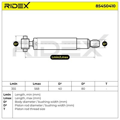 Shock Absorber RIDEX 854S0410 854S0410 - photo 8