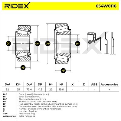 Wheel Bearing RIDEX 654W0116 654W0116 - photo 6