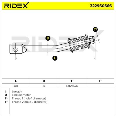 Stabilizer Link RIDEX 3229S0566 3229S0566 - photo 6