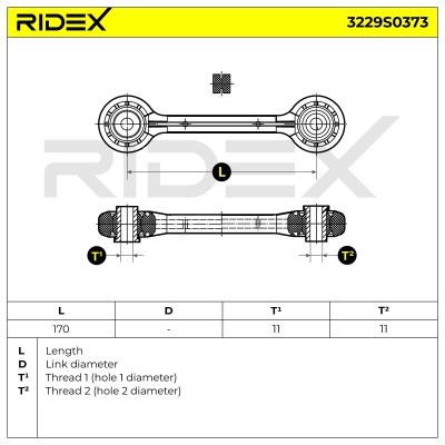 Stabilizer Link RIDEX 3229S0373 3229S0373 - photo 4