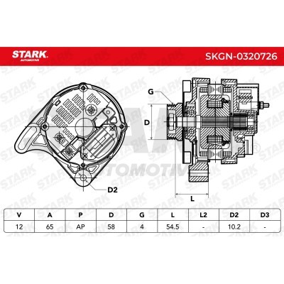 Alternator Stark SKGN-0320726 SKGN-0320726 - photo 5