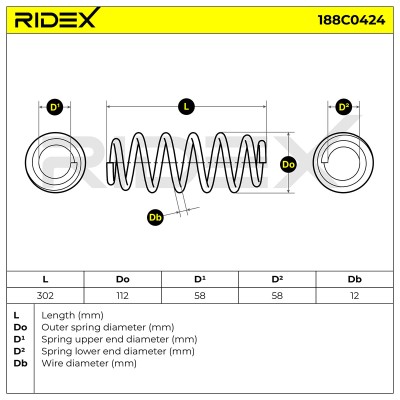 Suspension Spring RIDEX 188C0424 188C0424 - photo 5