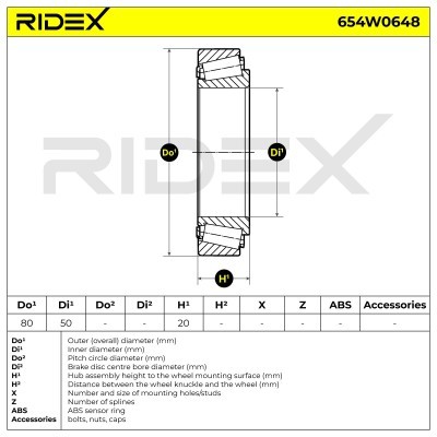 Wheel Bearing RIDEX 654W0648 654W0648 - photo 5