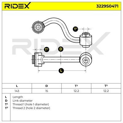 Stabilizer Link RIDEX 3229S0471 3229S0471 - photo 8