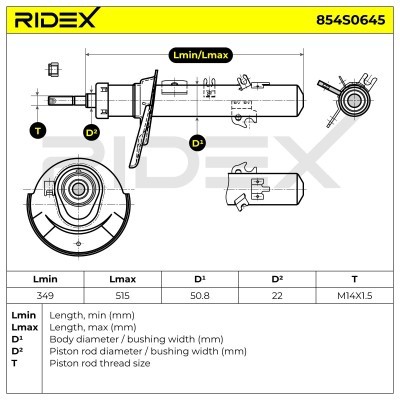 Shock Absorber RIDEX 854S0645 854S0645 - photo 9