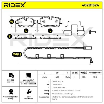 Brake Pads Set RIDEX 402B1338 402B1338 - photo 7