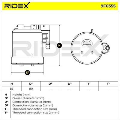 Fuel Filter RIDEX 9F0355 9F0355 - photo 5
