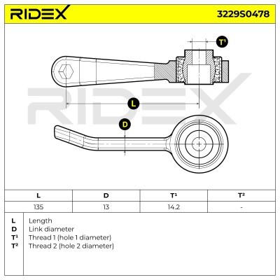 Stabilizer Link RIDEX 3229S0478 3229S0478 - photo 6