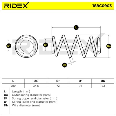 Suspension Spring RIDEX 188C0903 188C0903 - photo 4