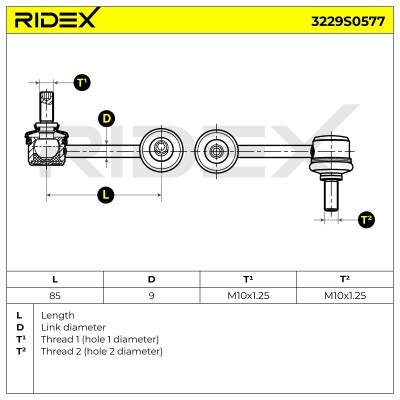 Stabilizer Link RIDEX 3229S0577 3229S0577 - photo 5