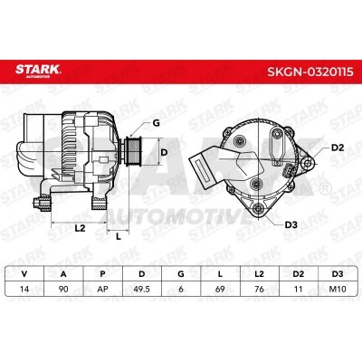 Alternator Stark SKGN-0320115 SKGN-0320115 - photo 7