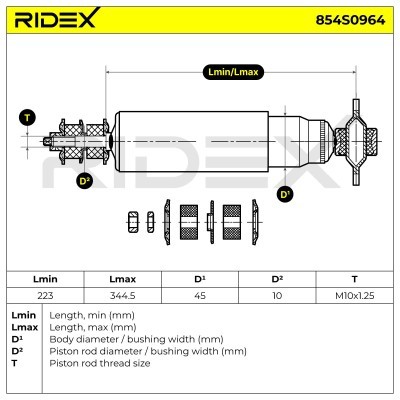 Shock Absorber RIDEX 854S0964 854S0964 - photo 5