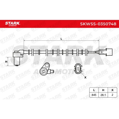 ABS Sensor Stark SKWSS-0350748 SKWSS-0350748 - photo 6