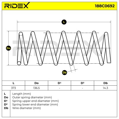 Suspension Spring RIDEX 188C0692 188C0692 - photo 5