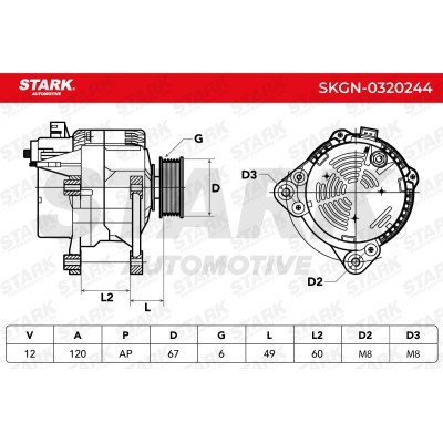 Alternator Stark SKGN-0320244 SKGN-0320244 - photo 5
