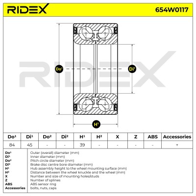 Wheel Bearing RIDEX 654W0117 654W0117 - photo 4