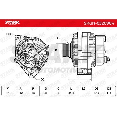 Alternator Stark SKGN-0320904 SKGN-0320904 - photo 7
