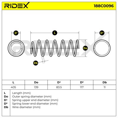 Suspension Spring RIDEX 188C0096 188C0096 - photo 4