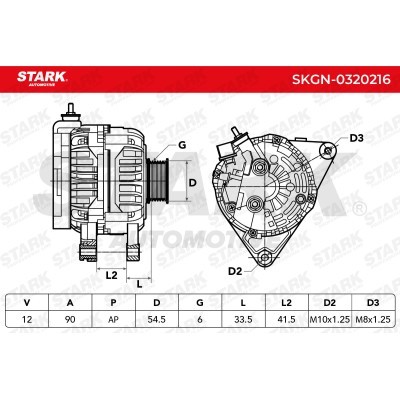 Alternator Stark SKGN-0320216 SKGN-0320216 - photo 5