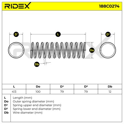 Suspension Spring RIDEX 188C0274 188C0274 - photo 5