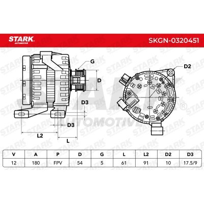 Alternator Stark SKGN-0320451 SKGN-0320451 - photo 7