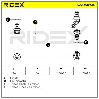 Stabilizer Link RIDEX 3229S0730 3229S0730 - photo 6