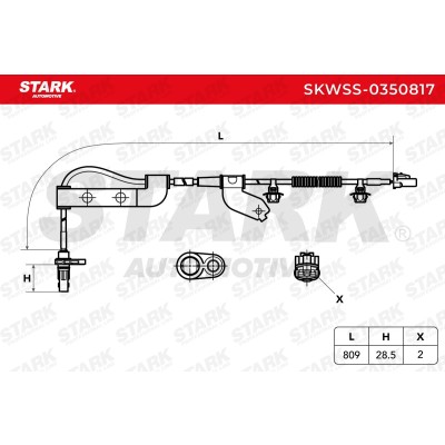ABS Sensor Stark SKWSS-0350817 SKWSS-0350817 - photo 8