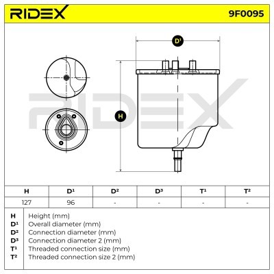 Fuel Filter RIDEX 9F0095 9F0095 - photo 5