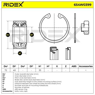 Wheel Bearing RIDEX 654W0399 654W0399 - photo 7