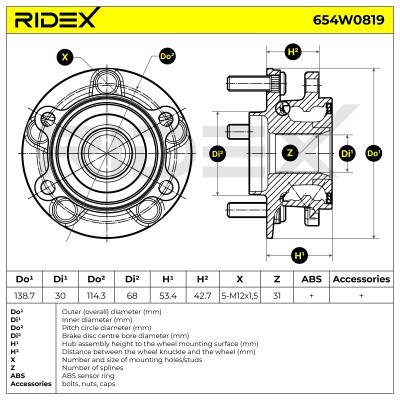 Wheel Bearing RIDEX 654W0819 654W0819 - photo 5