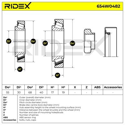 Wheel Bearing RIDEX 654W0482 654W0482 - photo 3